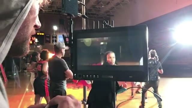 SmallHD monitor in the gym, crew and flare
