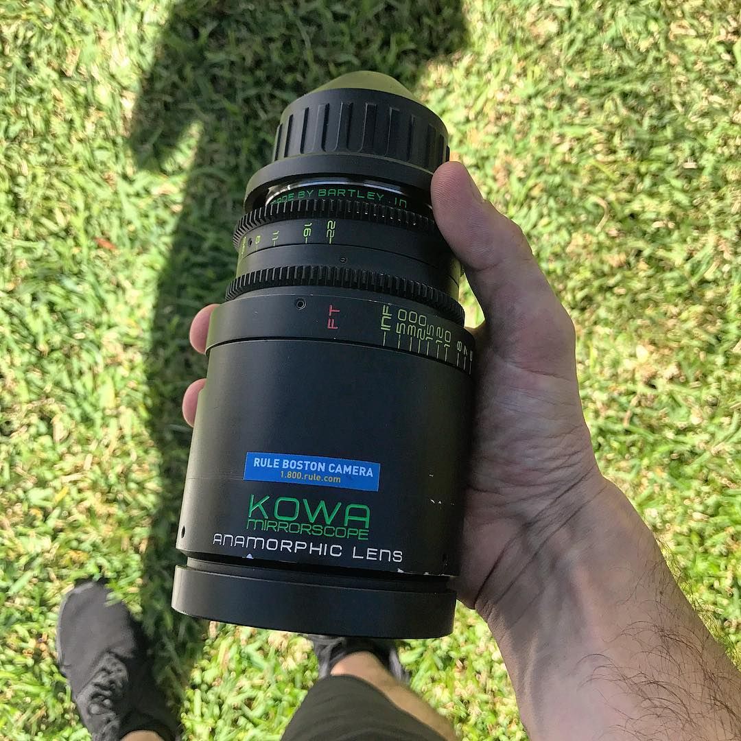 Kowa Mirrorscope anamorphic in hand, Rule Boston Camera rental